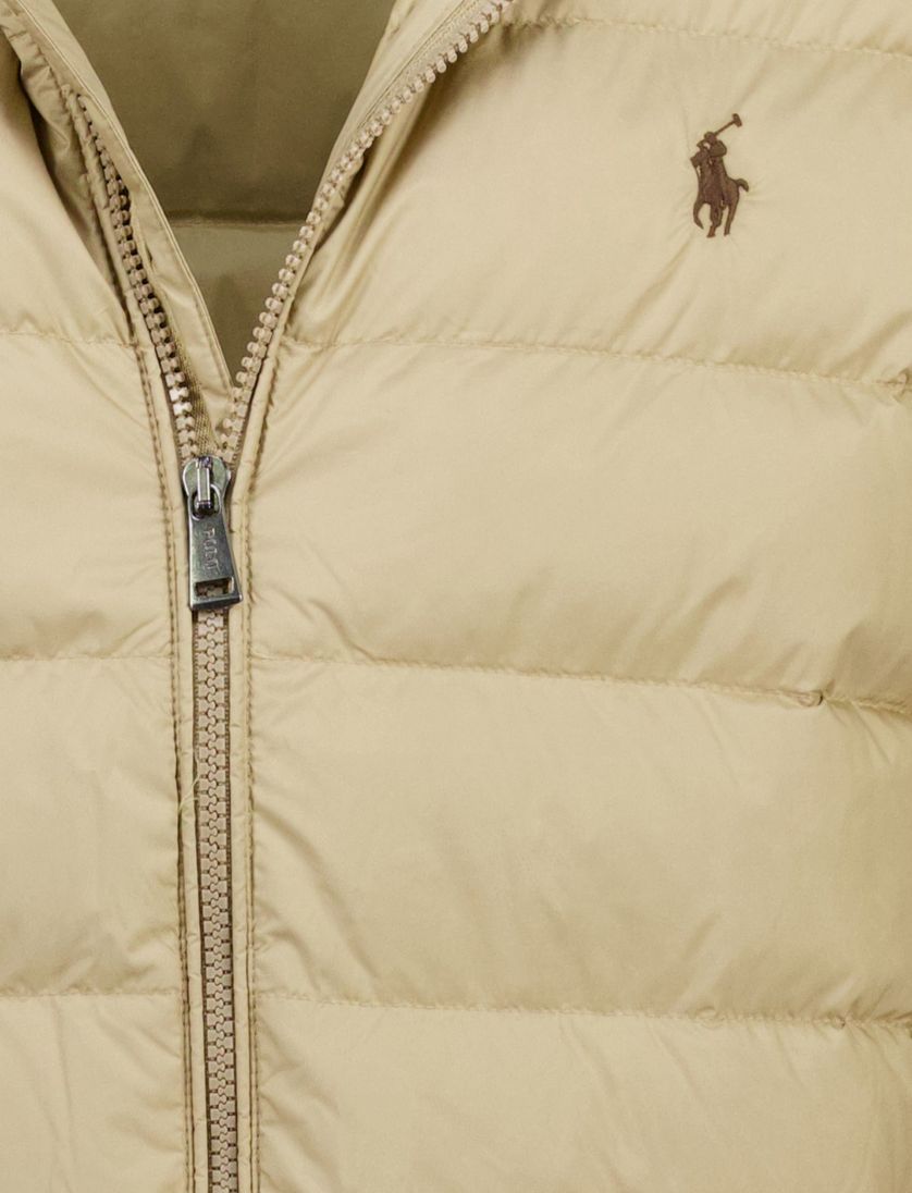 Gewatteerde jas Polo Ralph Lauren CLDN Weld beige polyester effen