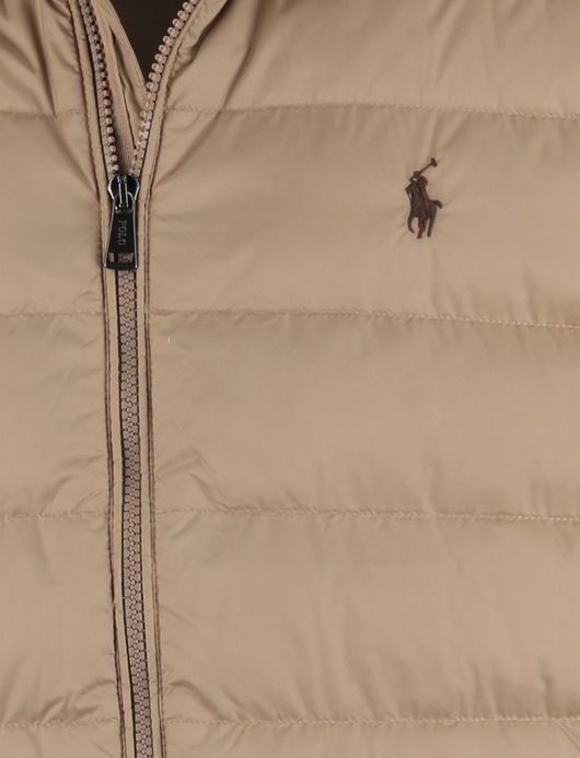 Polo Ralph Lauren gewatteerde jas CLDN Weld beige polyester effen