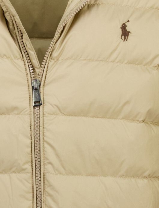 Polo Ralph Lauren gewatteerde jas polyester effen CLDN Weld beige