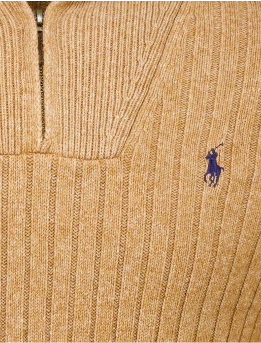 Polo Ralph Lauren half zip trui camel