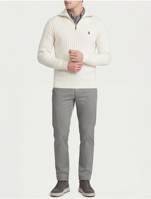 Polo Ralph Lauren half zip trui ecru