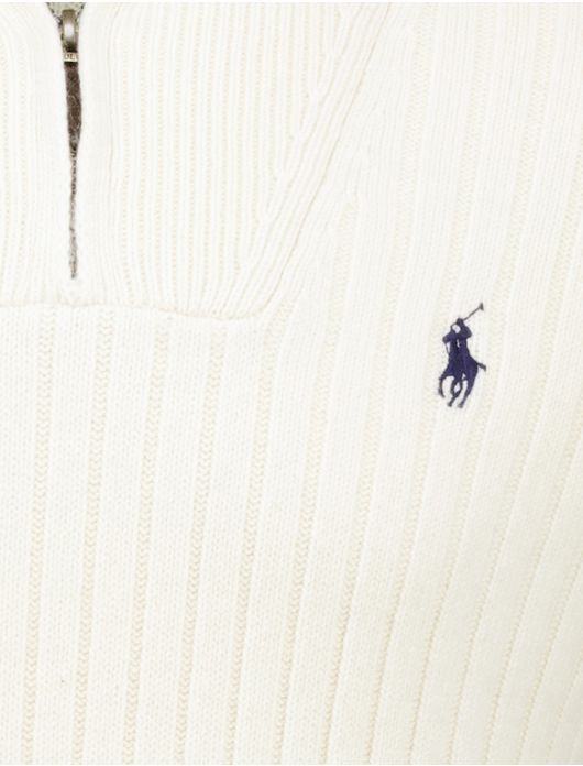 Polo Ralph Lauren half zip trui ecru