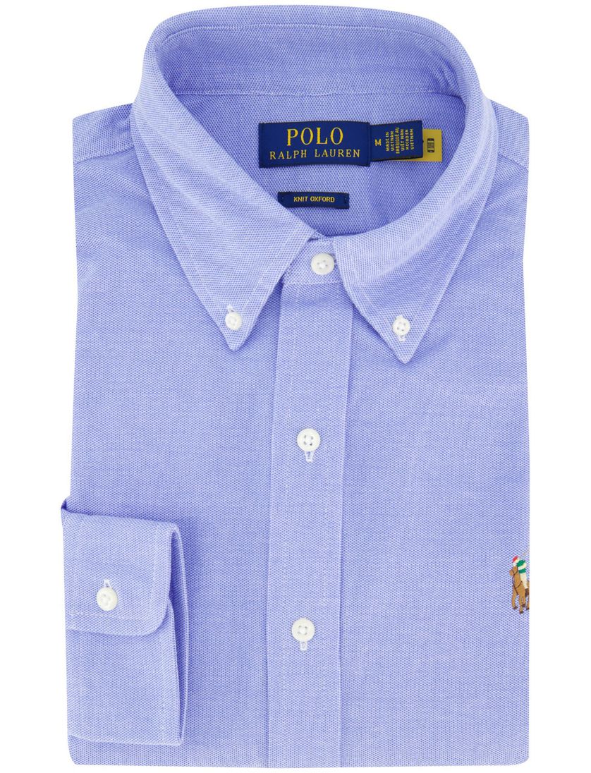 Polo Ralph Lauren knitted oxford blauw lange mouw