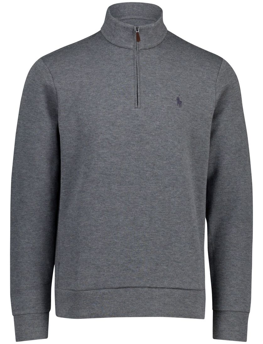 Polo Ralph Lauren trui half zip effen grijs normale fit