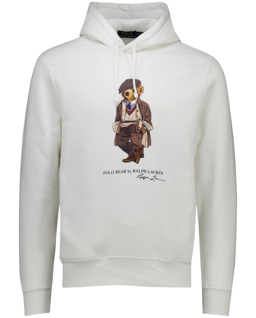 katoenen Polo Ralph Lauren hoodie wit bear print
