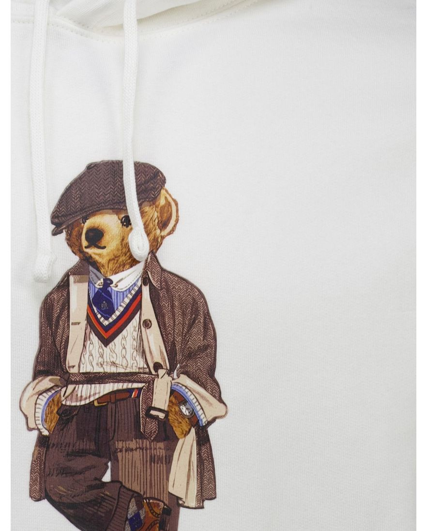 katoenen Polo Ralph Lauren hoodie wit bear print