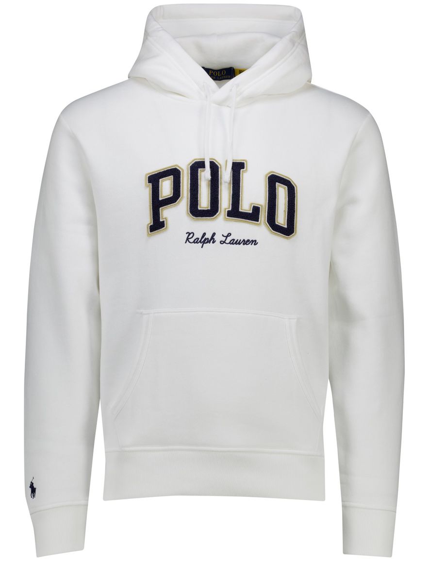 katoenen Polo Ralph Lauren hoodie wit met opdruk wijde fit