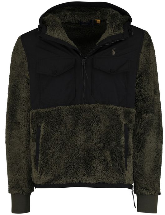 Polo Ralph Lauren Trui Half zip groen teddy polyester