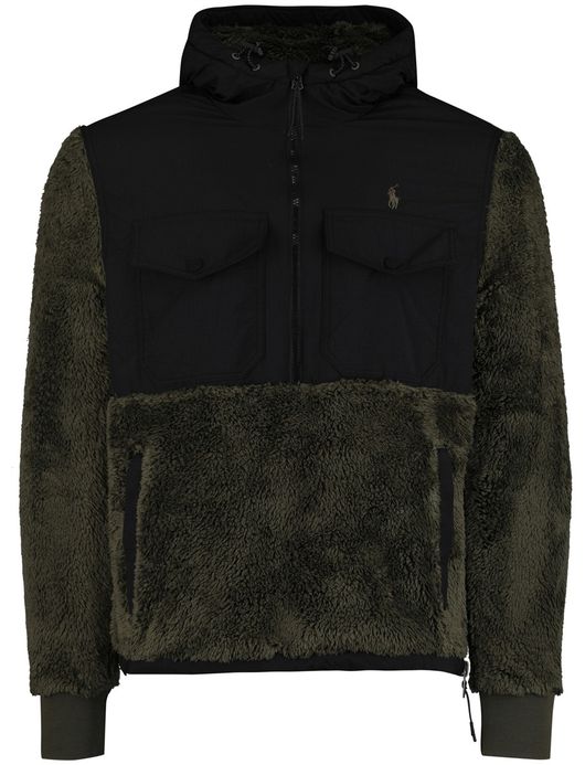 Polo Ralph Lauren Trui Half zip groen teddy polyester