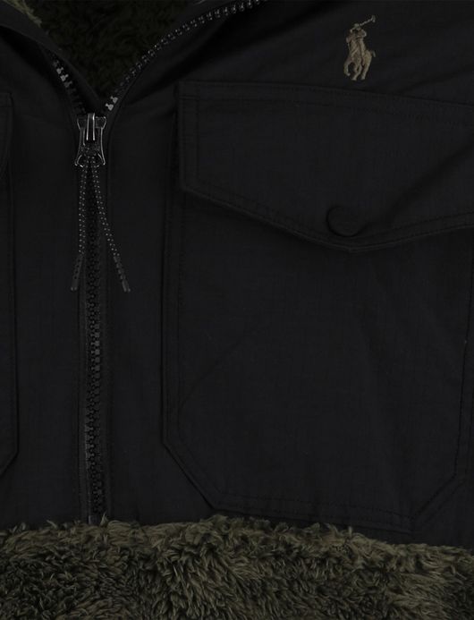 Polo Ralph Lauren Trui Half zip groen teddy polyester