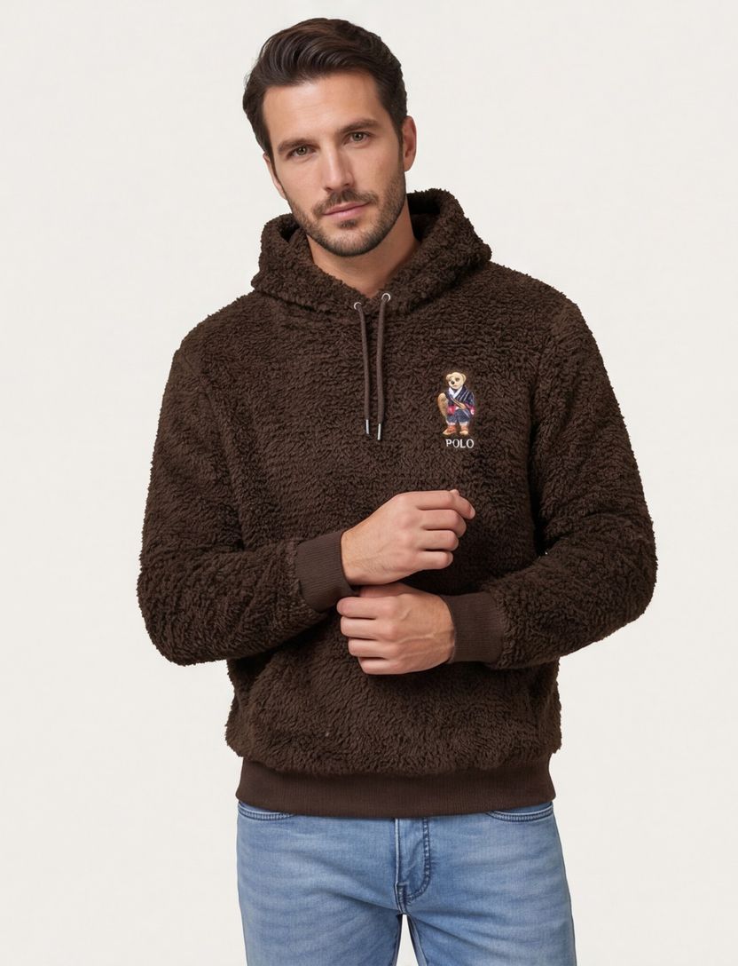 Teddy fleece hoodie Polo Ralph Lauren bruin
