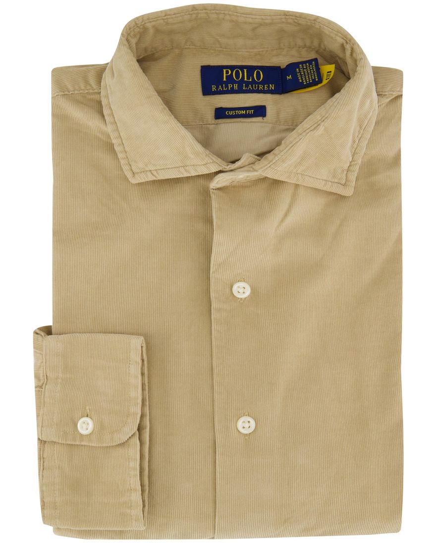 Polo Ralph Lauren overhemd corduroy beige lange mouw