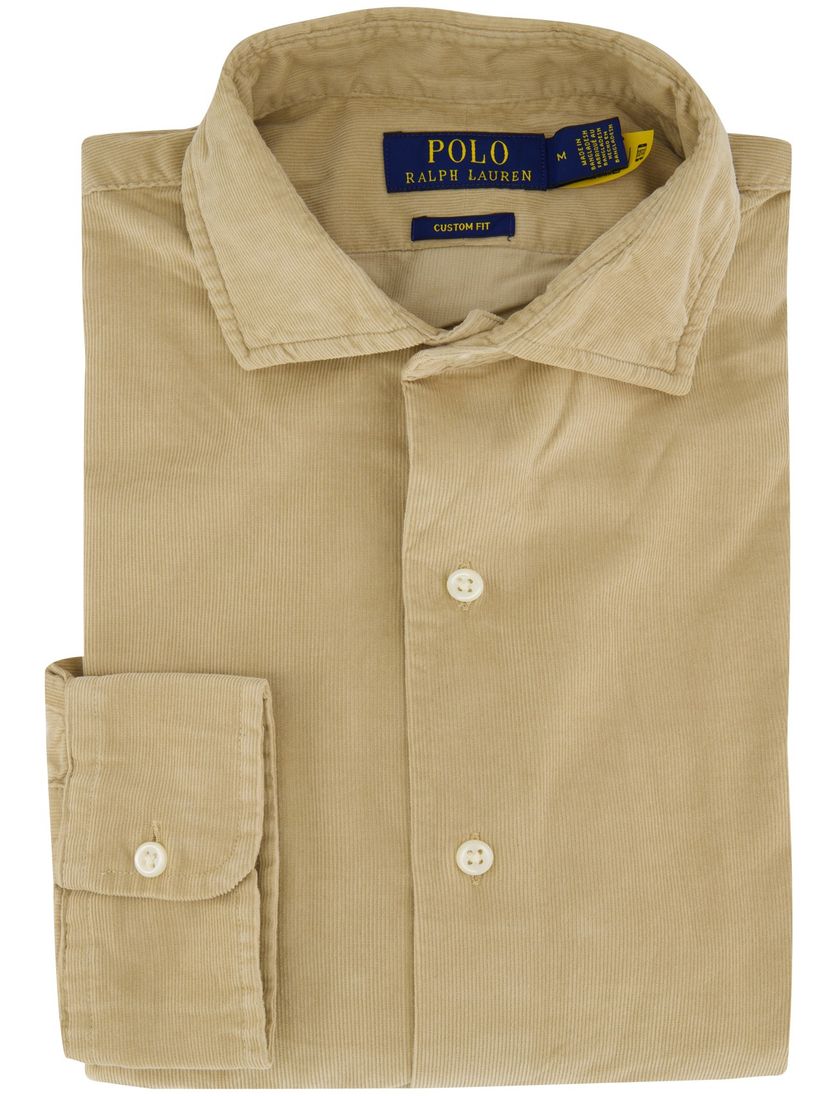 Polo Ralph Lauren overhemd corduroy beige wide collar