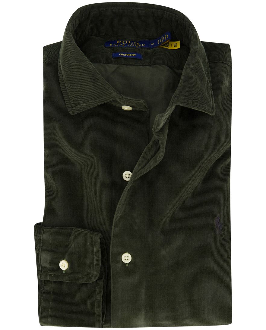 Polo Ralph Lauren overhemd corduroy groen lange mouw
