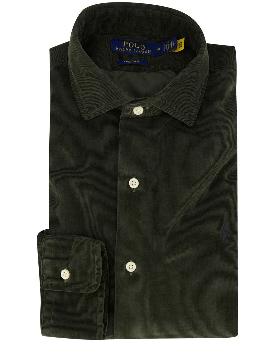 Polo Ralph Lauren overhemd corduroy groen lange mouw