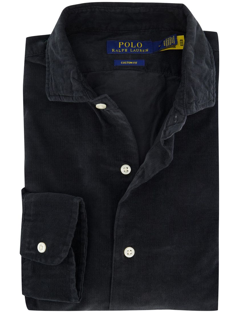Polo Ralph Lauren overhemd corduroy zwart lange mouw