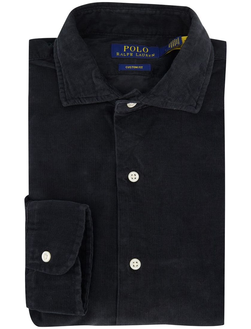 Polo Ralph Lauren overhemd corduroy zwart lange mouw