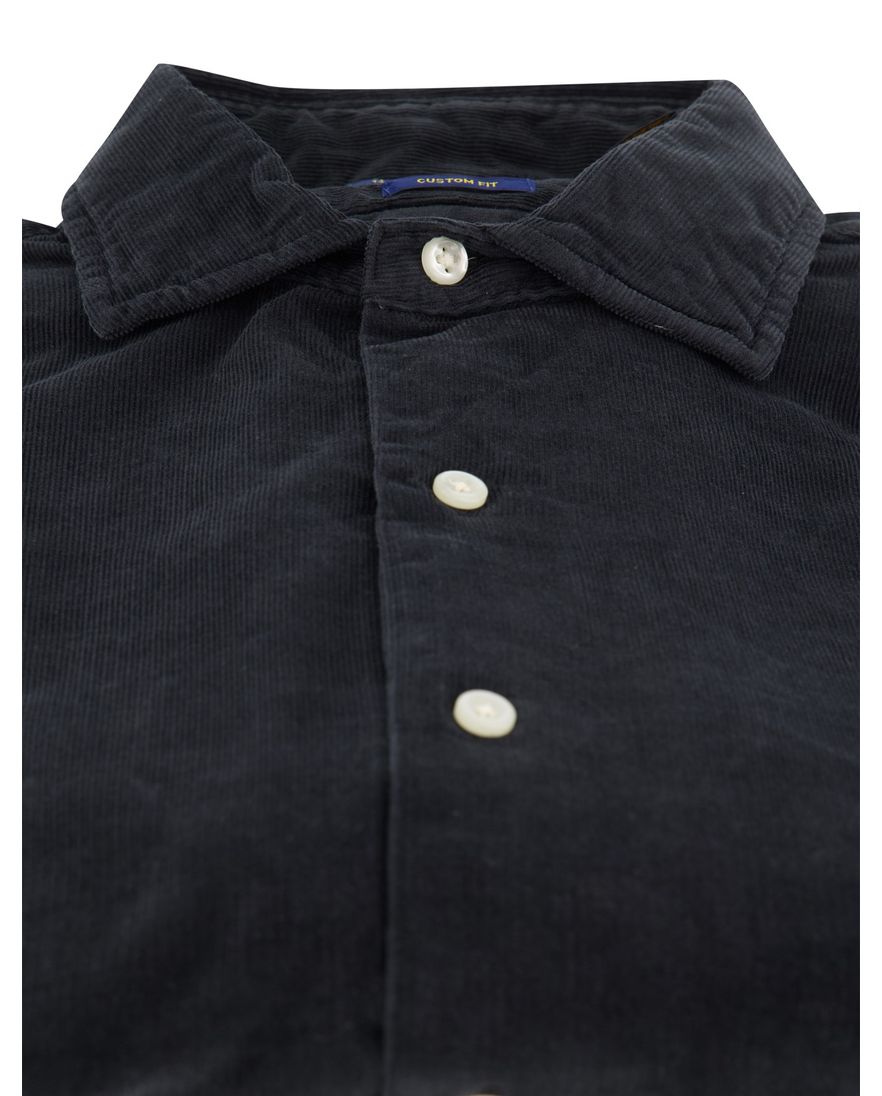 Polo Ralph Lauren overhemd corduroy zwart wide collar