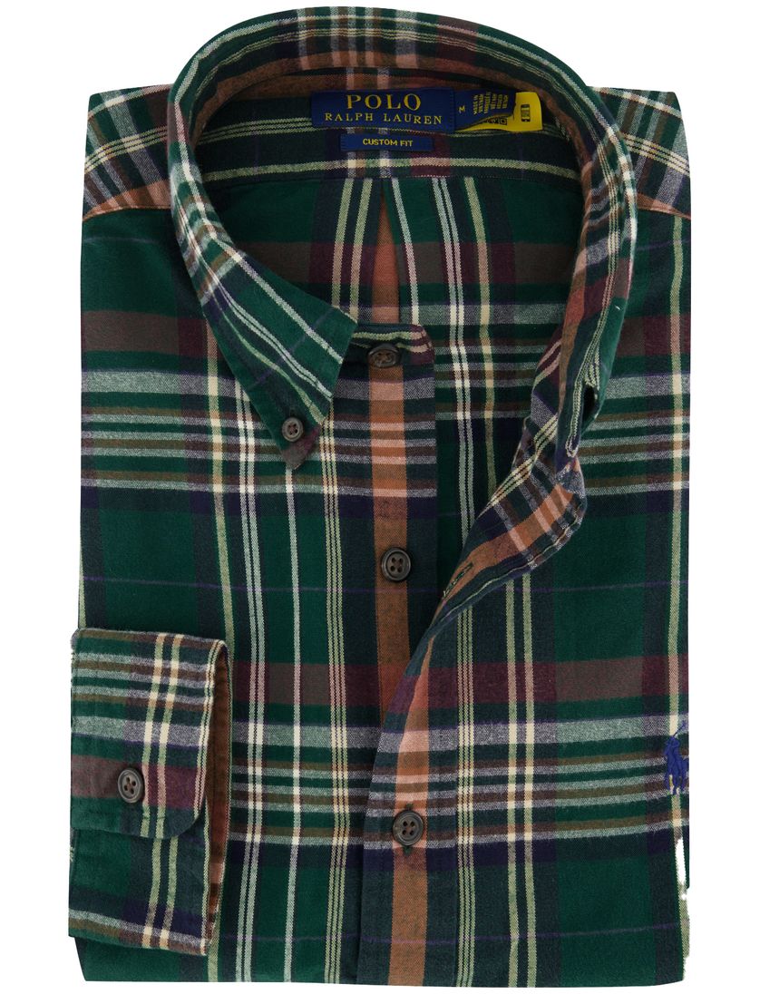 casual overhemd Polo Ralph Lauren Custom Fit groen