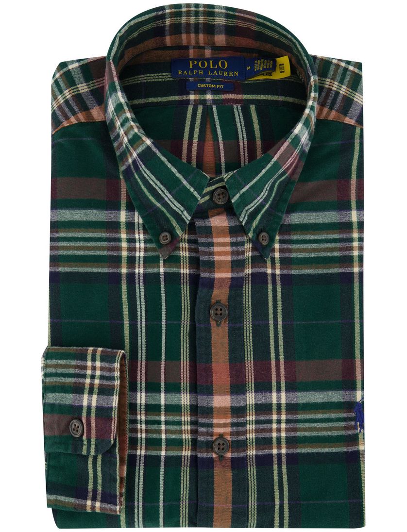 casual overhemd Polo Ralph Lauren Custom Fit groen