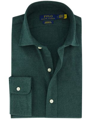 Polo Ralph Lauren Effen groen custom fit overhemd Polo Ralph Lauren