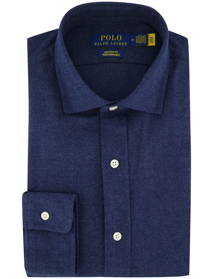 Polo Ralph Lauren overhemd ml 5 donkerblauw wide collar