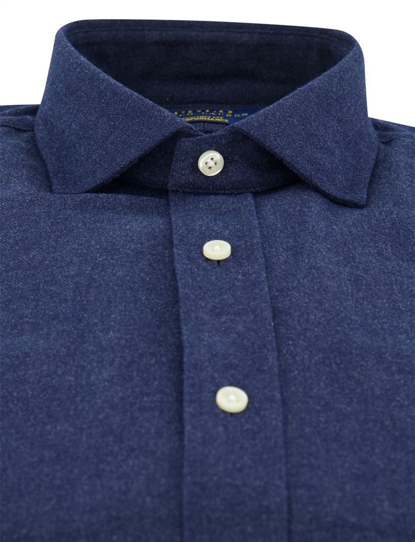 Polo Ralph Lauren overhemd ml 5 donkerblauw wide collar