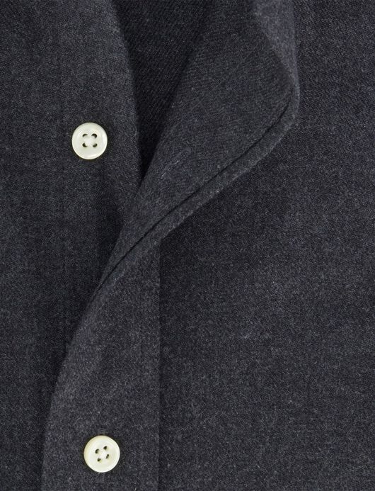 Polo Ralph Lauren overhemd ml 5 donkergrijs gemêleerd katoen