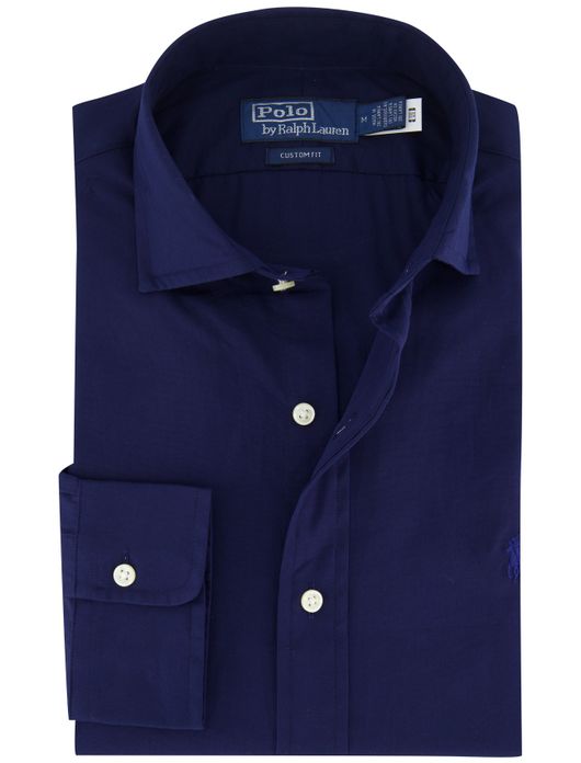 casual overhemd donkerblauw Polo Ralph Lauren Custom Fit
