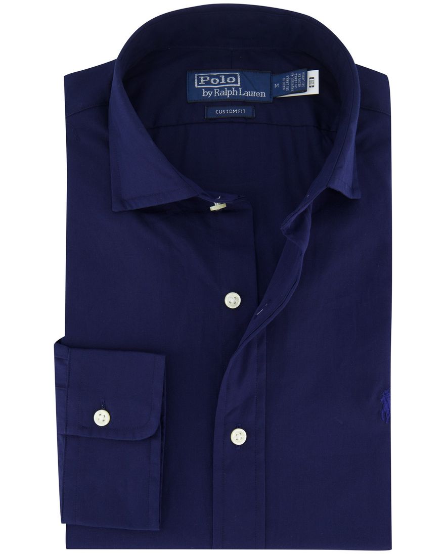 Polo Ralph Lauren Custom Fit casual overhemd donkerblauw
