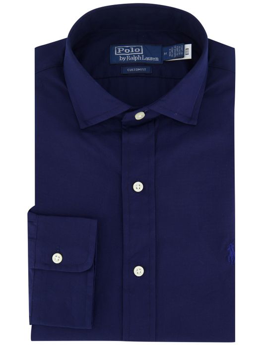 casual overhemd donkerblauw Polo Ralph Lauren Custom Fit