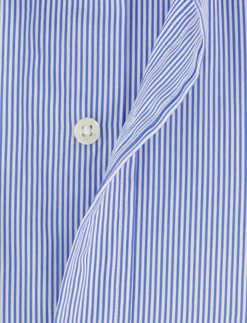 Polo Ralph Lauren overhemd blauw wit gestreept semi-wide collar