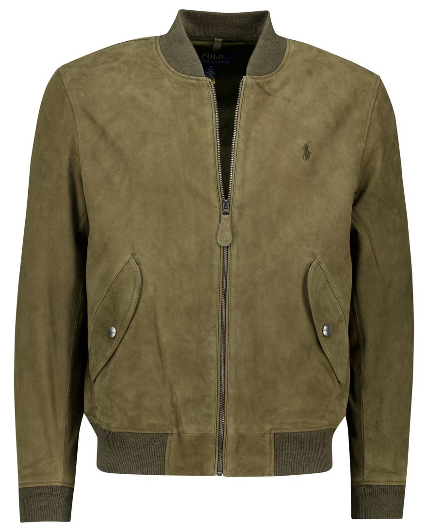 Polo Ralph Lauren bomberjas groen effen normale fit