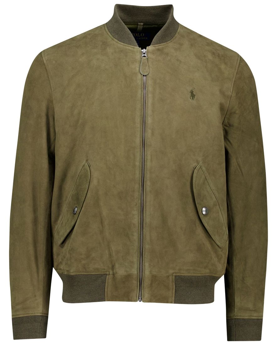 Polo Ralph Lauren bomberjas groen effen normale fit