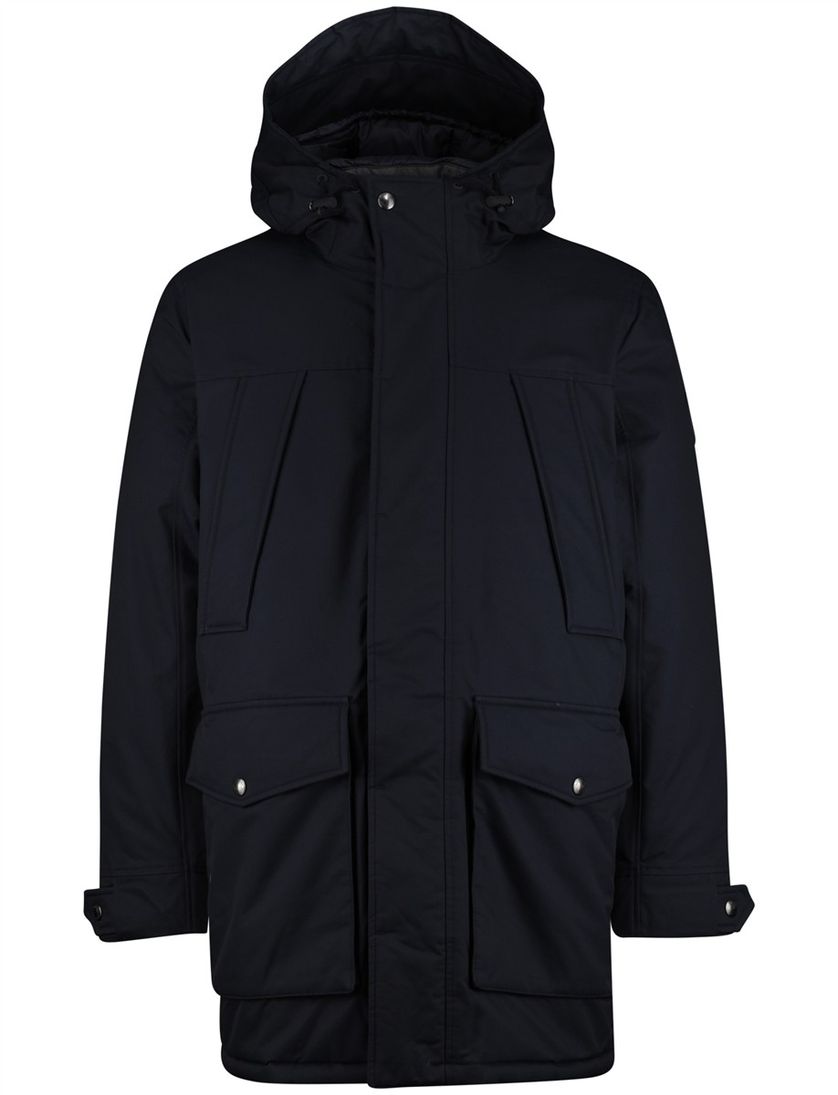 Ralph Lauren winterjas donkerblauw effen normale fit