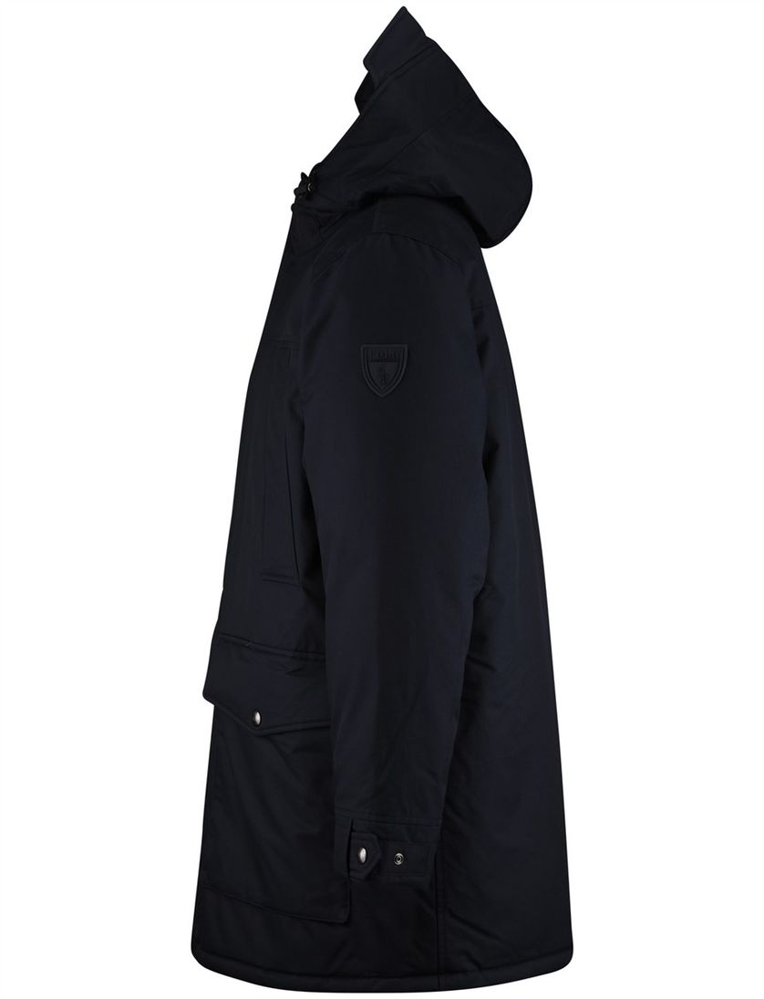 Ralph Lauren winterjas donkerblauw effen normale fit