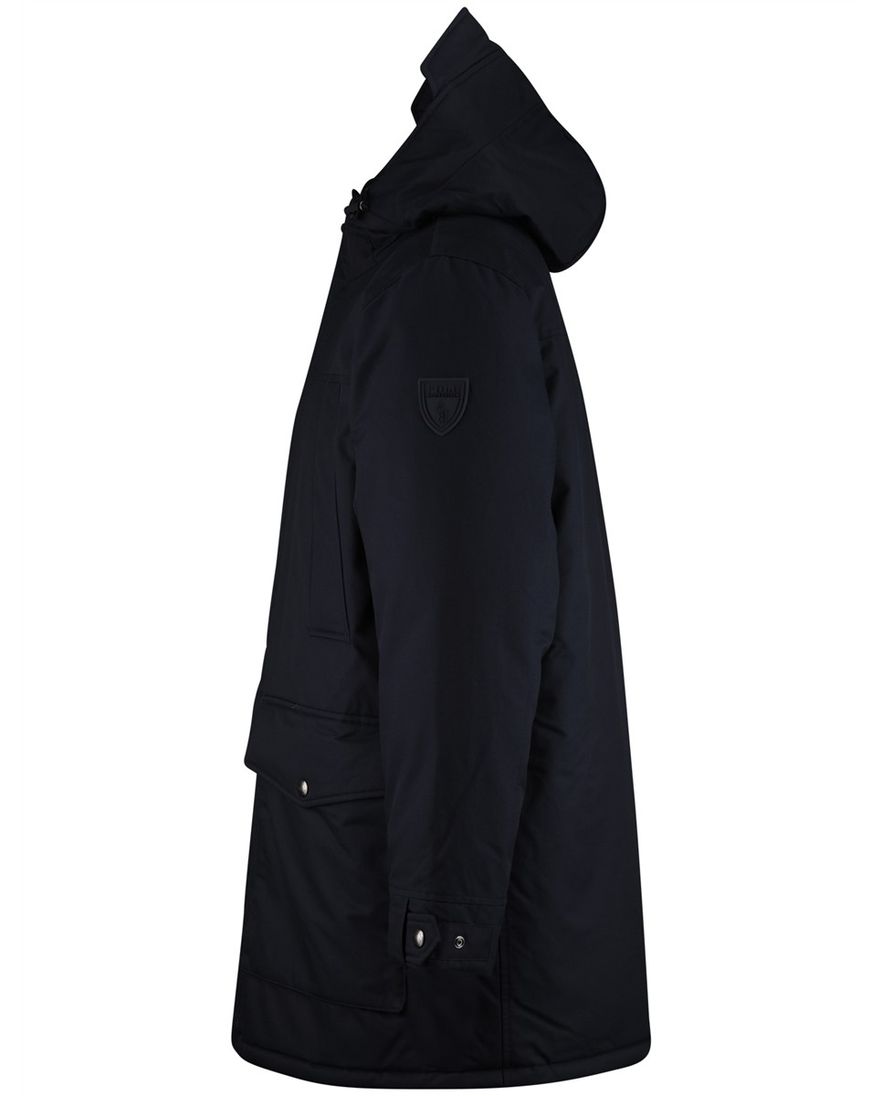 Ralph Lauren winterjas effen donkerblauw normale fit