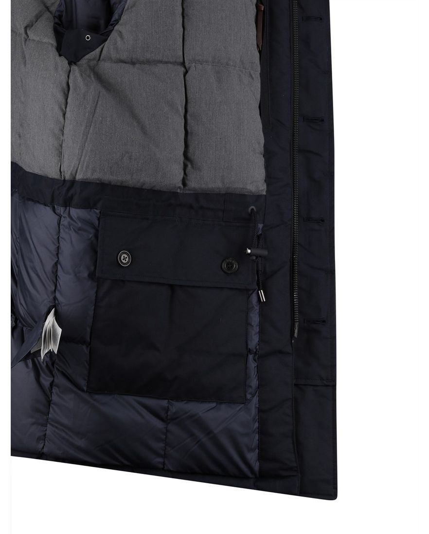 Ralph Lauren winterjas effen donkerblauw normale fit