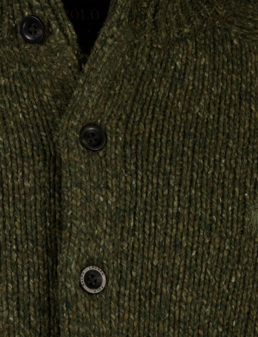 Polo Ralph Lauren Vest groen knopen gemeleerd