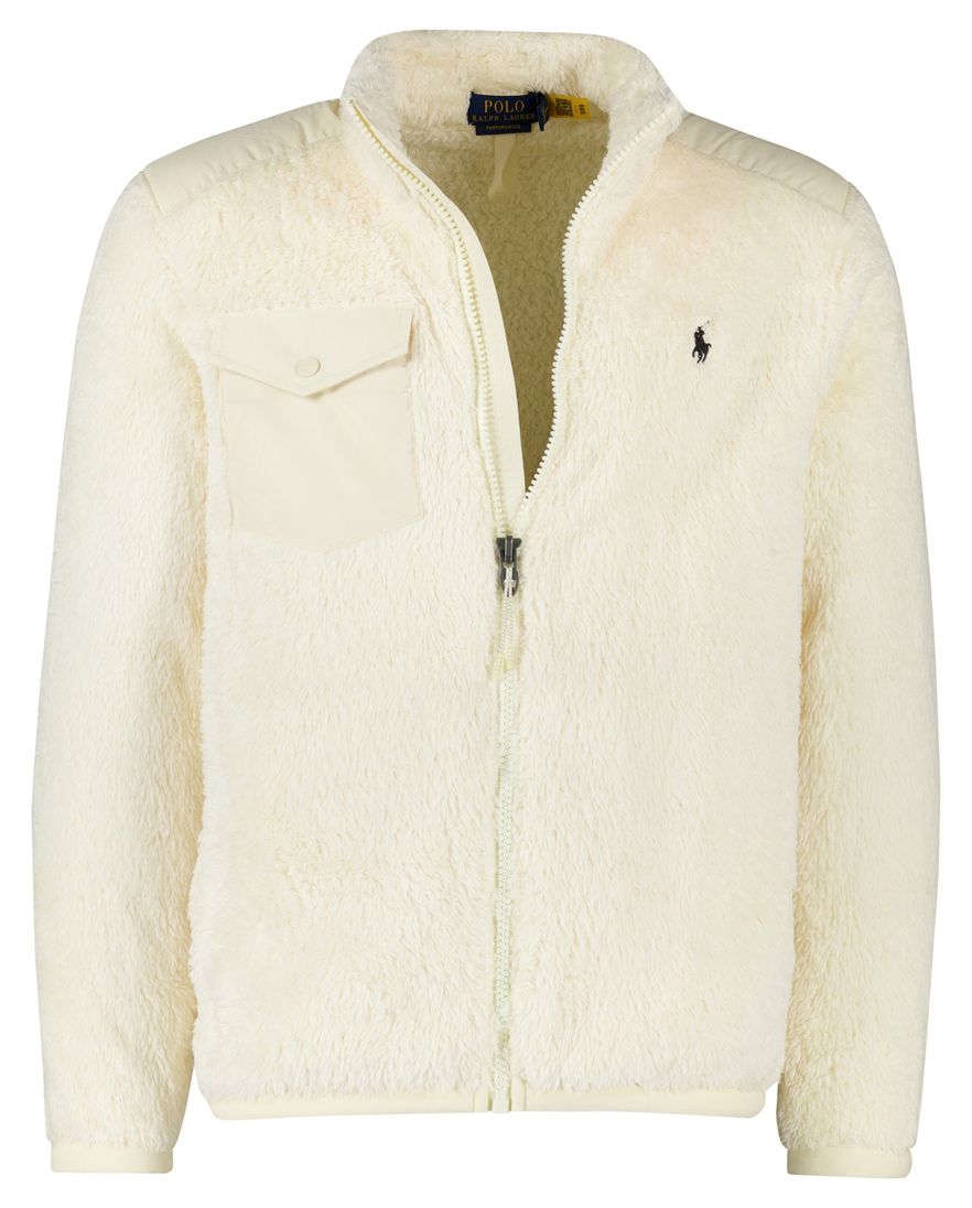 Polo Ralph Lauren outdoor vest effen creme teddy