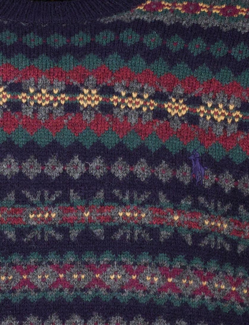 trui Polo Ralph Lauren rood navy geprint ronde hals