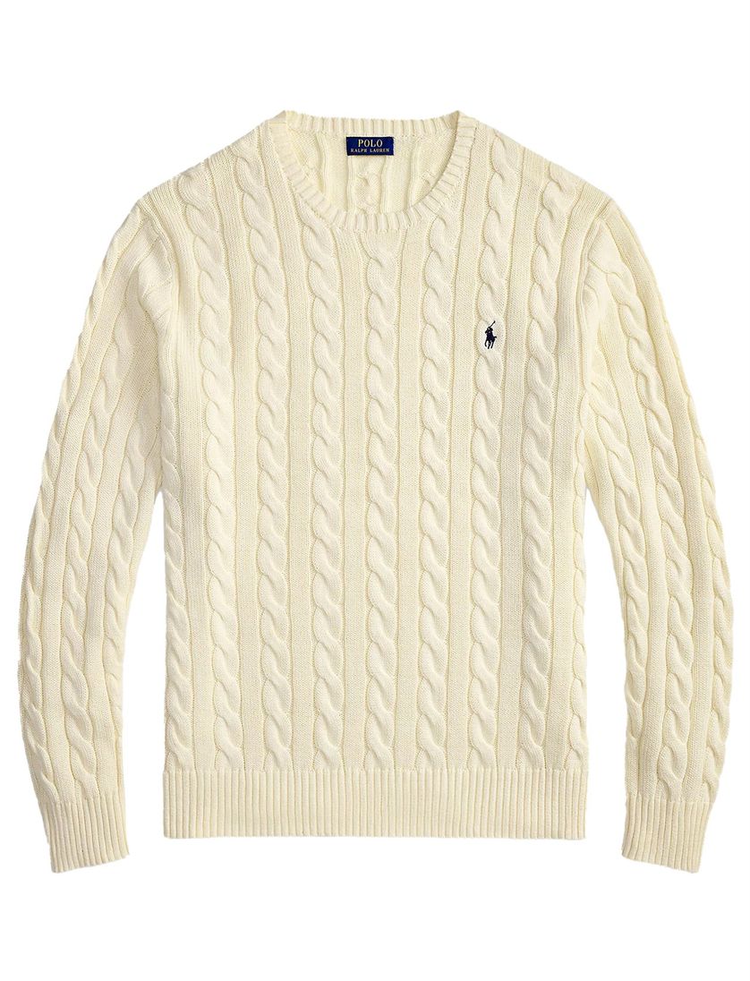 Polo Ralph Lauren kabeltrui creme Big & Tall