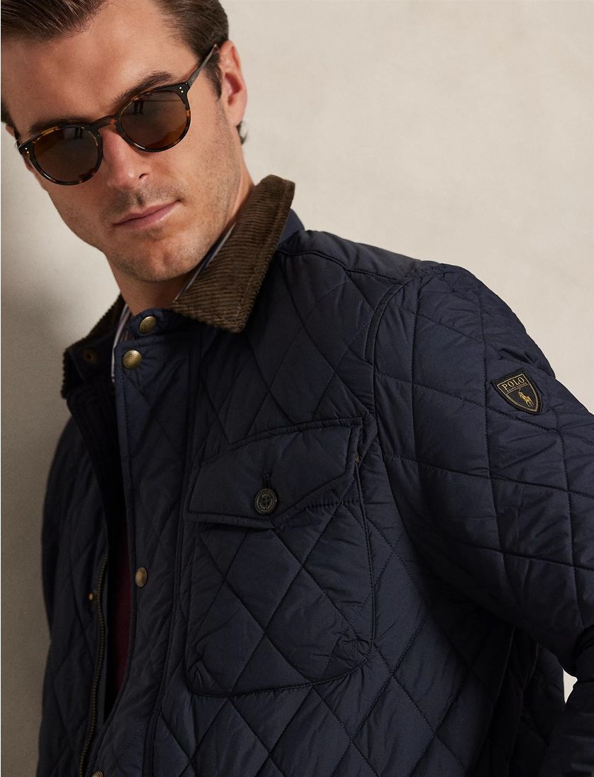 Polo Ralph Lauren big en tall winterjas navy wijde fit