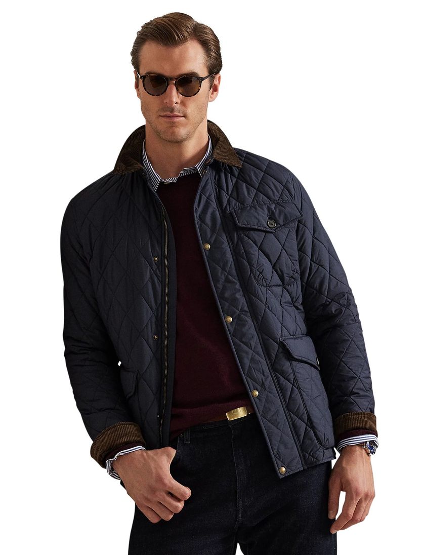 Polo Ralph Lauren big en tall winterjas navy wijde fit