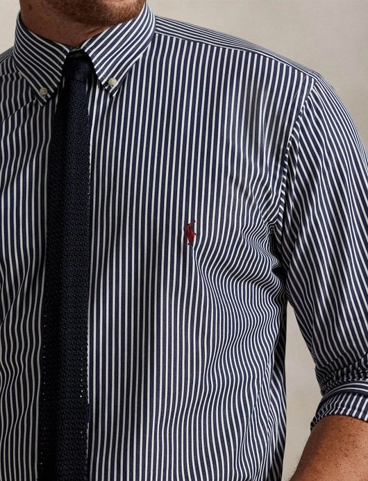 Polo Ralph Lauren overhemd navy wit gestreept B&T