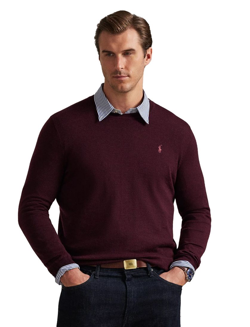 Polo Ralph Lauren trui rood merinowol Big & Tall