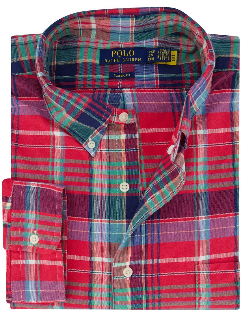 Polo Ralph Lauren overhemd rood blauwe ruit