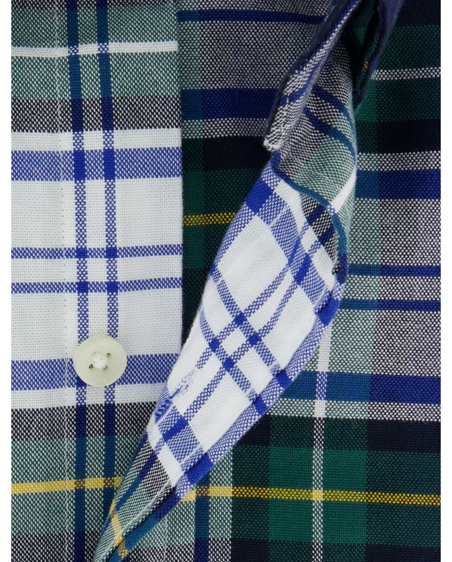 Polo Ralph Lauren overhemd blauw groene ruit