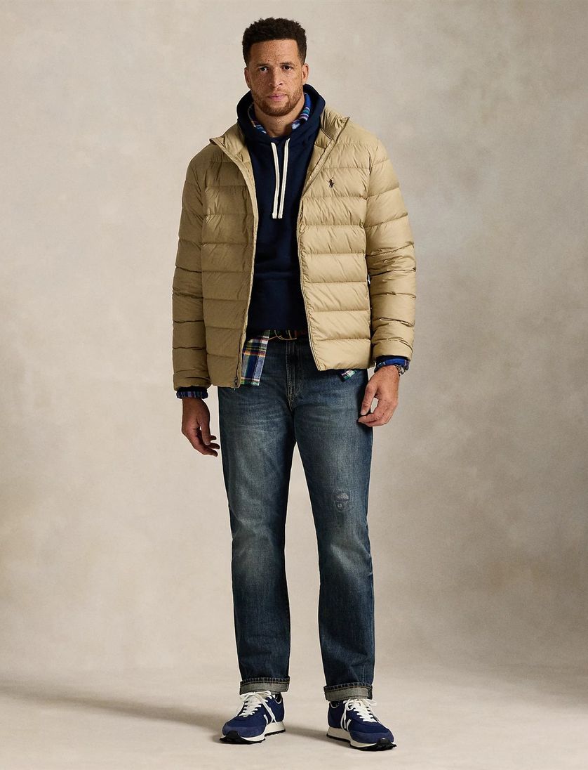 Polo Ralph Lauren big en tall winterjas effen beige