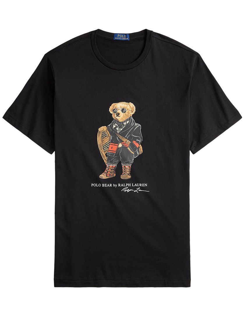T-shirt Polo Ralph Lauren zwart beer katoen